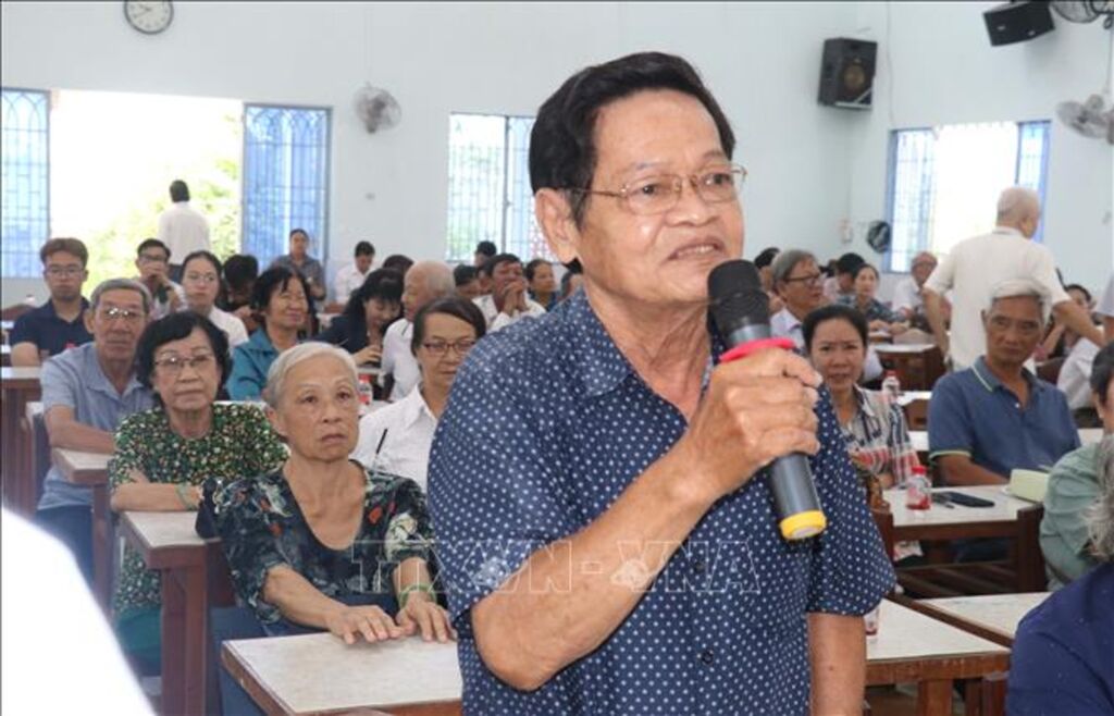 Ông Nguyễn Thanh Xuân, Cử tri phường Cái Khế phát biểu.&nbsp;