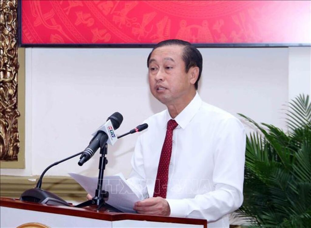 Ông Huỳnh Thanh Nhân, Phó Chủ tịch HĐND Thành phố, Phó Chủ tịch Ủy ban Bầu cử Thành phố, phát biểu tại Hội nghị.&nbsp;